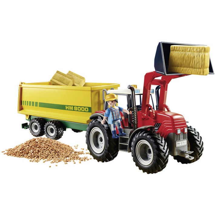 TRACTOR WITH FEED TRAILER