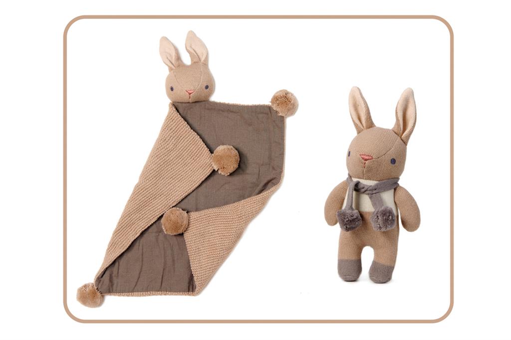 Baby Threads Taupe Bunny Gift Set