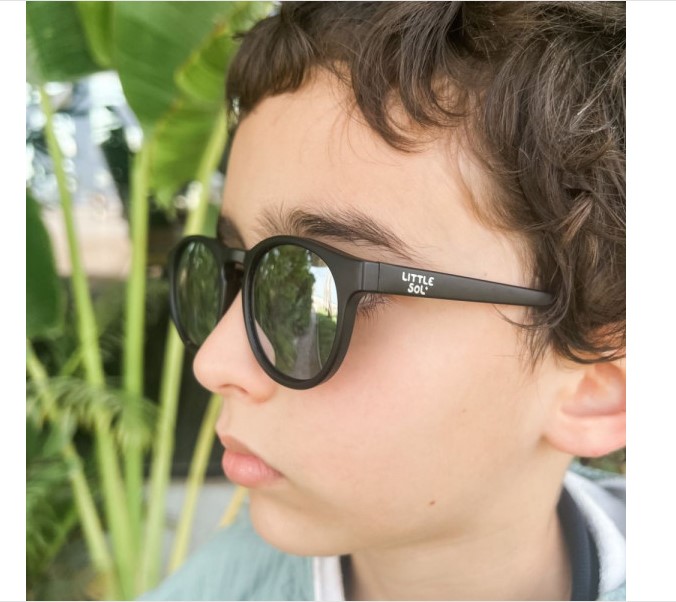 لتل سول - نظارة شمسية عاكسة للأطفال-اسود