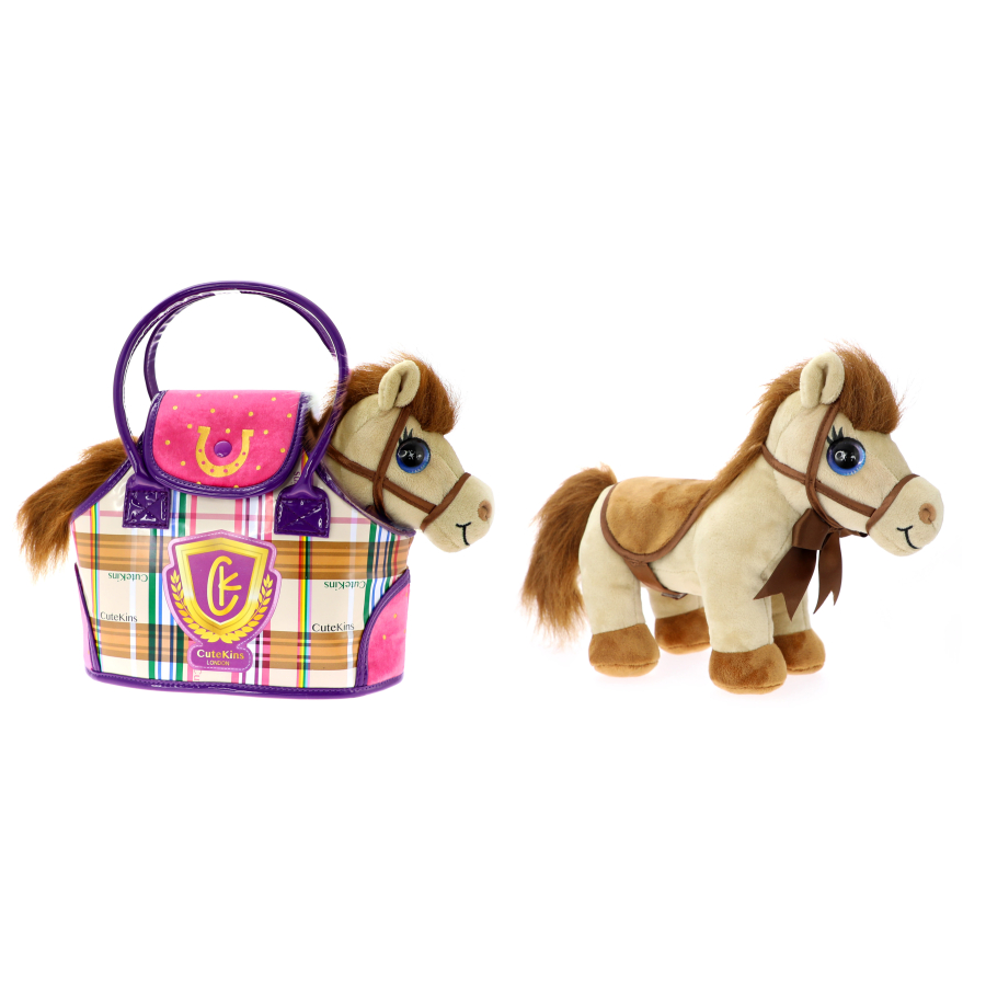 دمية حصان مع حقيبة حمل