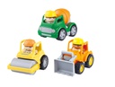 مجموعة سيارات الأطفال مع ثلاث مركبات بلاستيكية مختلفة