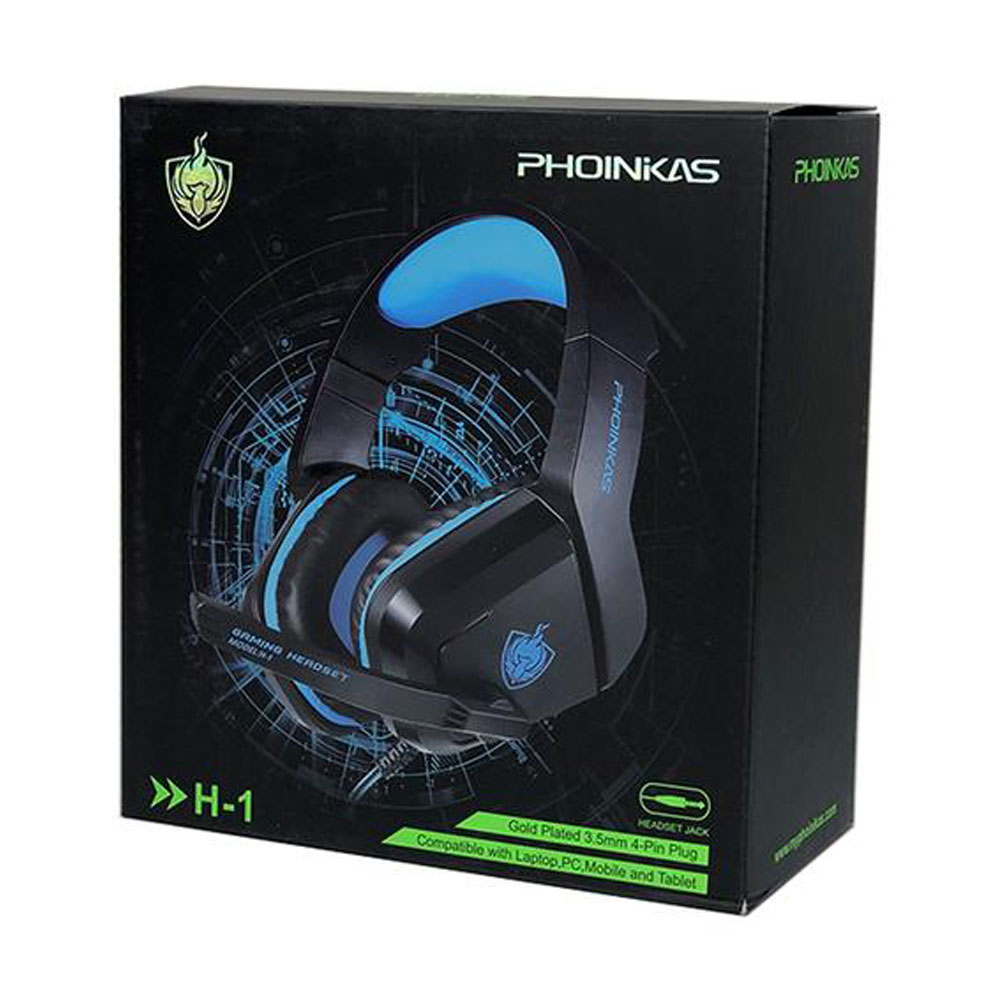 Kotion Gaming Headset H1 Black With Blue سماعة
