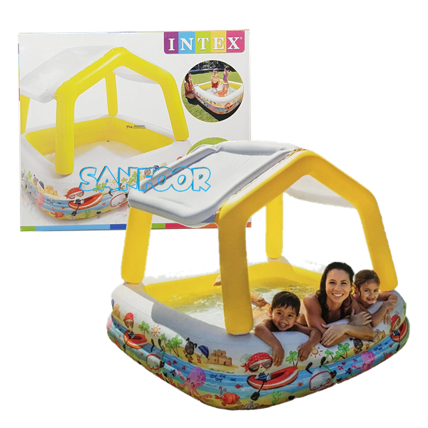 انتكس-حمام سباحة قابل للنفخ للأطفال مع مظلة للشمس