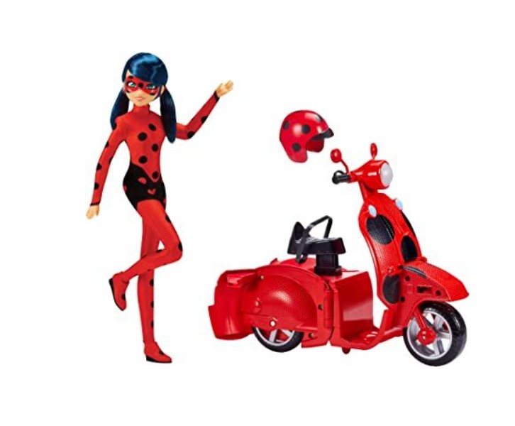 MIRACULOUS LADYBUG SWITCH N GO SCOOTER WITH DOLL