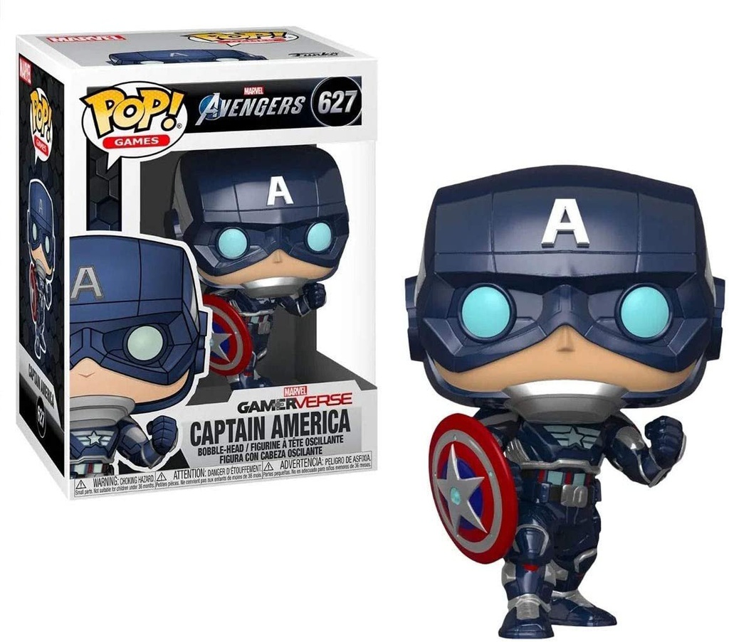 Funko Pop Marvel Avengers Game Captain America #627 w/ ProtectorIN STOCK 