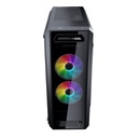 CASE MX350 / MID-TOWER / TEMPERED GLASS WINDOW / 2 PRE-INSTALLED FANS / RGB