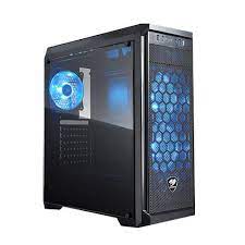 CASE MX330G-AIR / MID-TOWER / TEMPERED GLASS WINDOW / 3 PRE-INSTALLED FANS / BLUE-LED