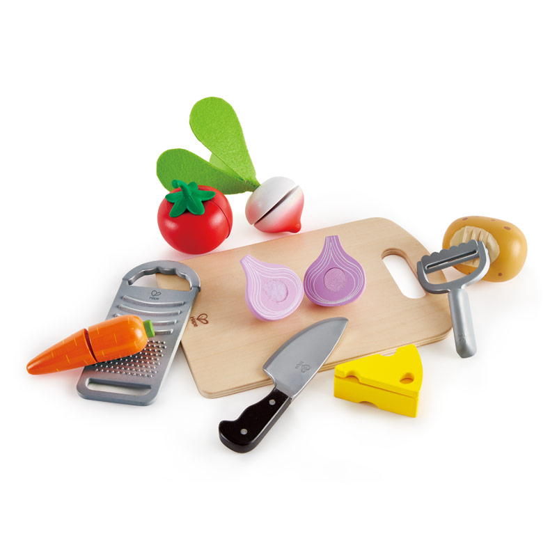 أساسيات الطبخ-لعب الغذاء قطع الخضروات مجموعه للأطفال ، والاغذيه الخشبية المطبخ التبعي اللعب