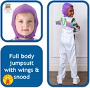 ملابس تنكرية من افلام توي ستوري ديزني لشخصية باز  ، مقاس سمول، لعمر 3-4 سنوات