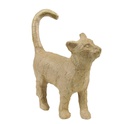 مجسم قطة ورقي بني 11x3.5x12 سم  ،من ديكوباتش