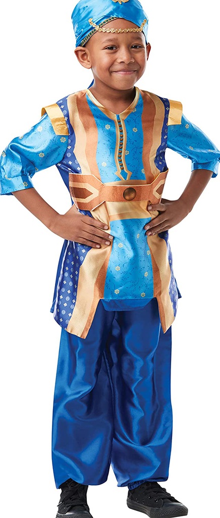 Disney Genie Live Action Costume - Aladdin - for Boys, Size XL, for 9-10 Years