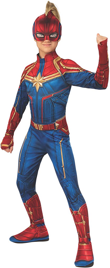 Rubie's Captain Marvel Movie Fancy Dress For Girls, Medium Size