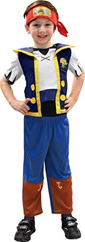 Disney Movies Jake and the Pirates Costume, Medium Size, for 5-6 Years