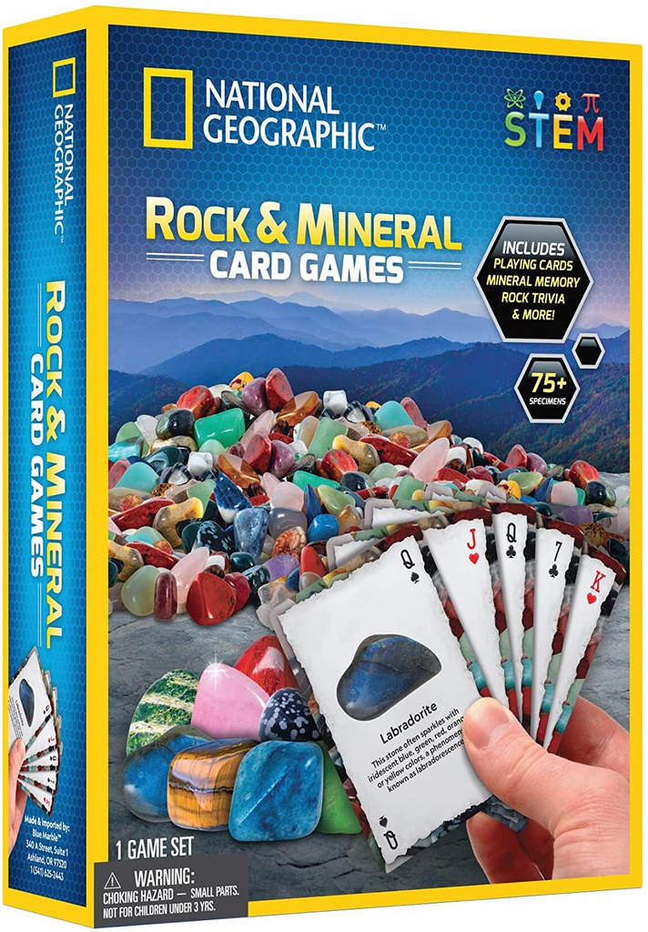 National Geographic Rock, Mineral and Gem Design Playing Cards, 3+ Years