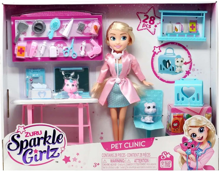 Sparkle Girlz Dolls Pets Clinic