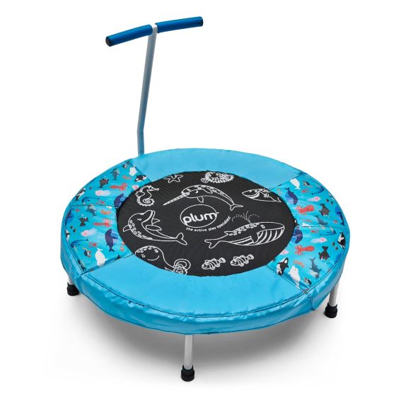 Mini trampoline with sounds and soft handle