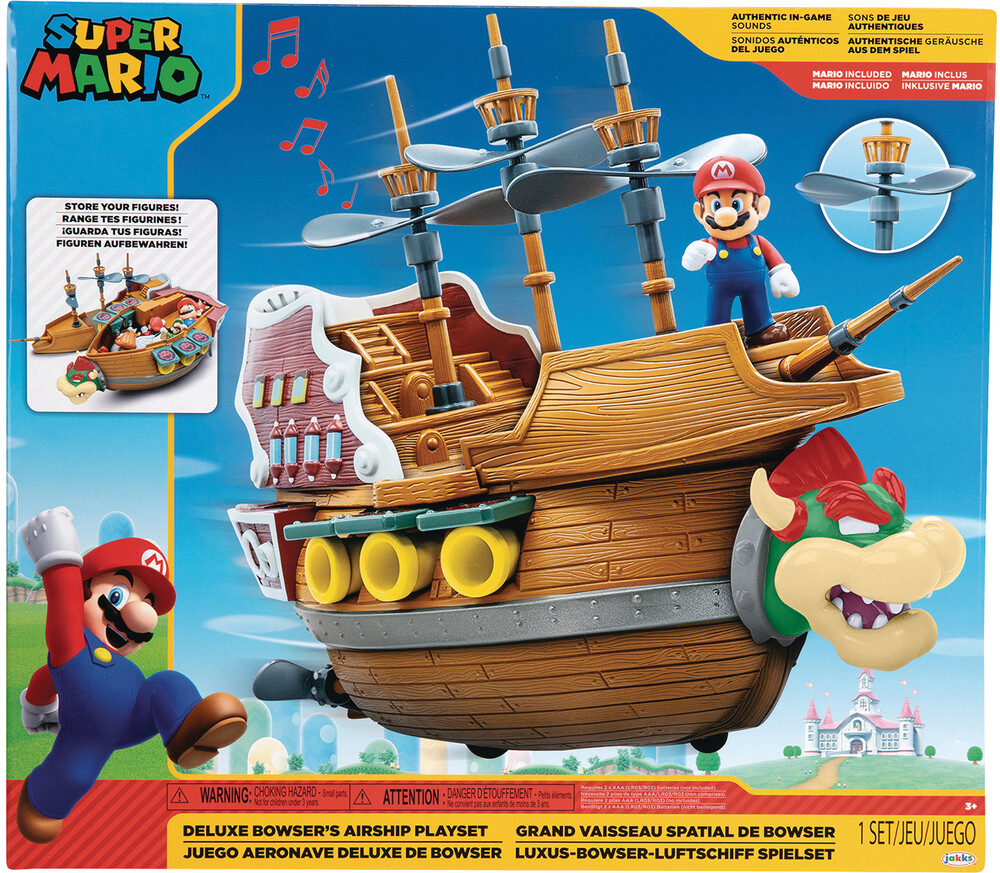 سوبر ماريو -مجموعة سفينة اللعب بالأصوات + شخصية ماريو