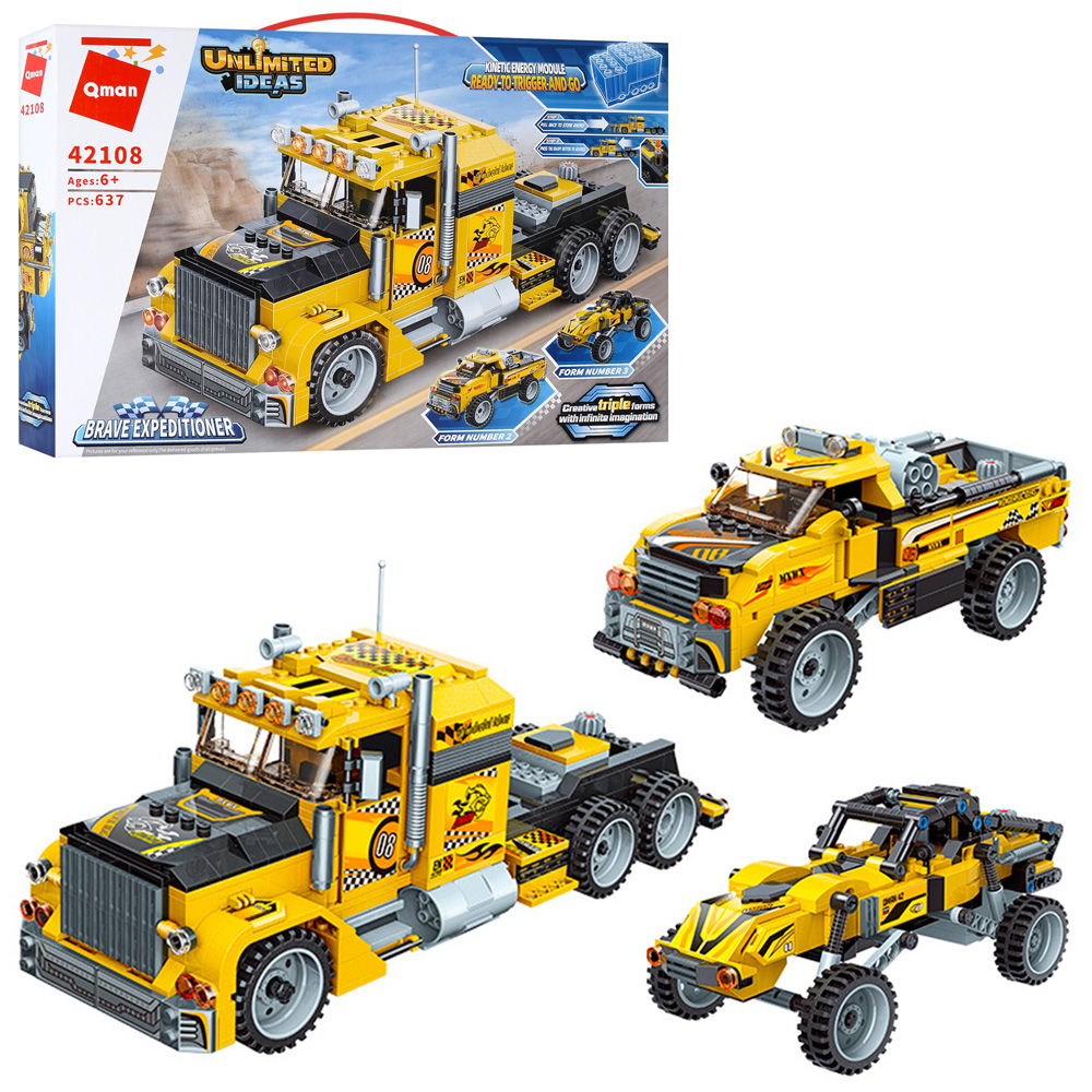 Building and installing a 3-in-1 truck from Q-MAN-637-pieces