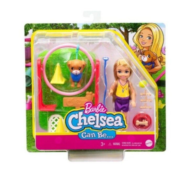 Barbie Chelsea Doll and Dog Trainer Playset