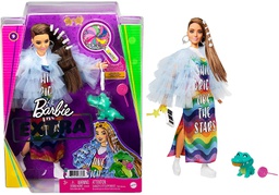 [gyj78] Barbie -Extra Doll with Rainbow Dress and Sweater