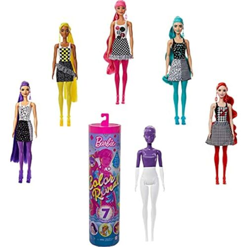 Barbie - colorful Barbie doll with 7 surprises