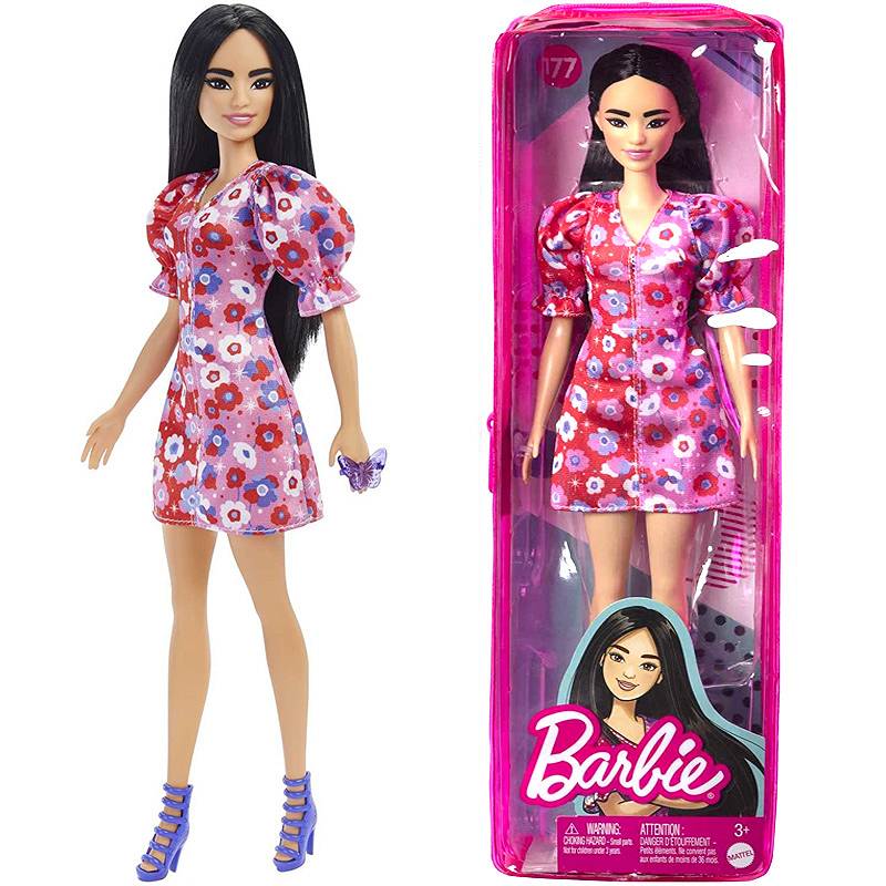Barbie Fashion - Floral Dress With Puff Sleeves