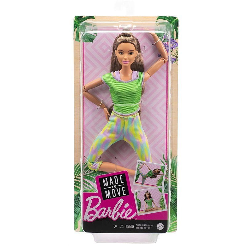 Barbie - made to move with 22 flexible joints and brown hair