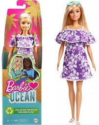 [grb35] Barbie loves the ocean with a floral print dress