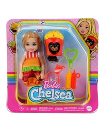 [ghv69] Barbie Club Chelsea 6 inch doll in a burger outfit