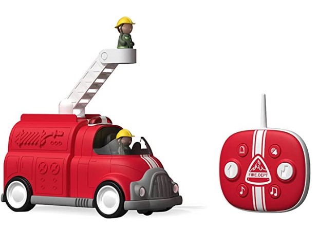 Firefighting car toy with siren