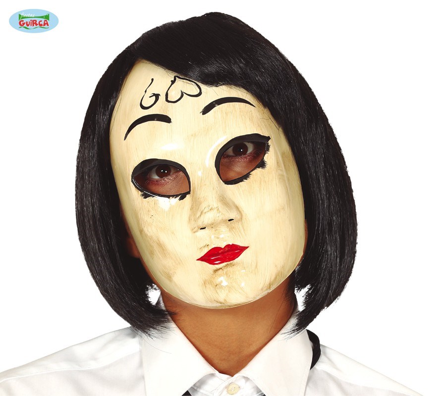 Plastic Woman Mask With Heart-Halloween