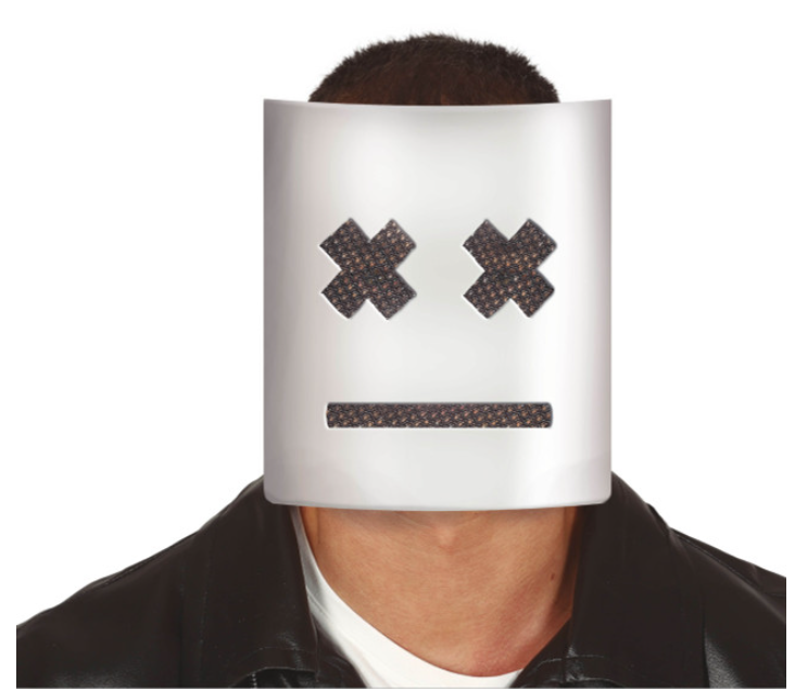 WHITE MASK WITH CROSSES PVC