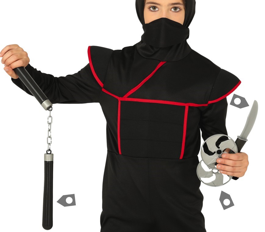 Ninja Costume Dagger Weapon Set - Cartridges &amp; Star Kit