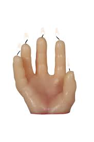 Hand Shaped Candle -14 x 5 cm