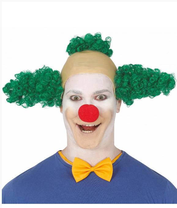 Green Clown Wig with Bald - Hello Win