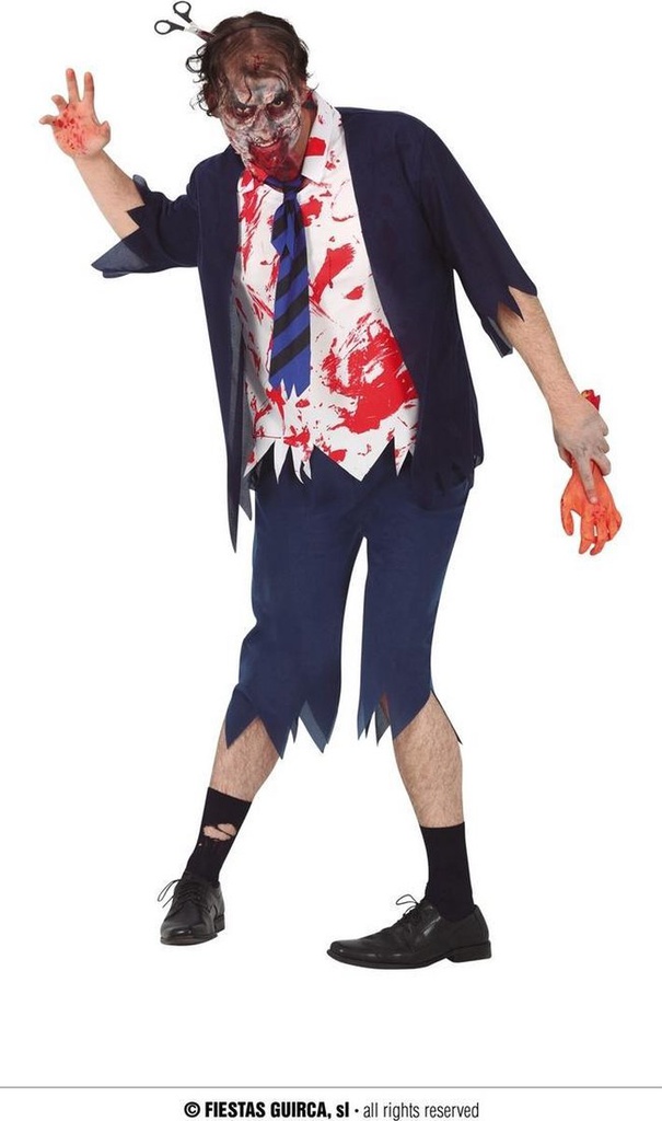 School Zombie Man Costume-Halloween