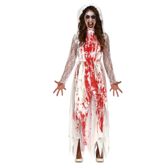 Bloody Bride Fancy Dress for Women-Halloween