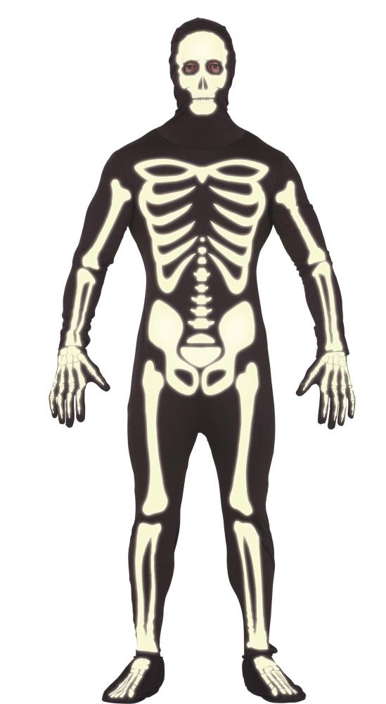 Skeleton Man Glow In The Dark Costume - Halloween