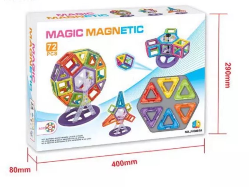 72-Piece Changing Magnetic Building Blocks Set