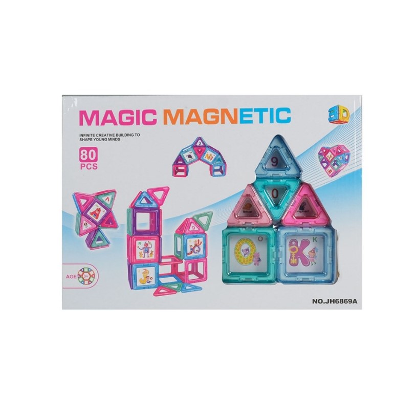 Magnetic 80 square triangle pieces