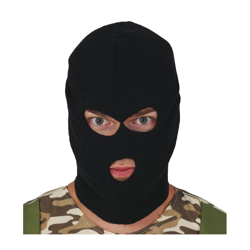 Black Fabric Balaclava Thief Mask