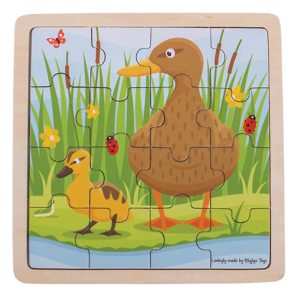 Educational wooden duck puzzle 16 pieces
