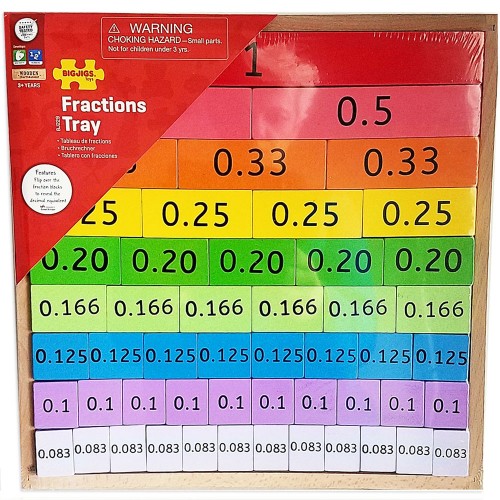 Fractional tray set 51 pieces wooden