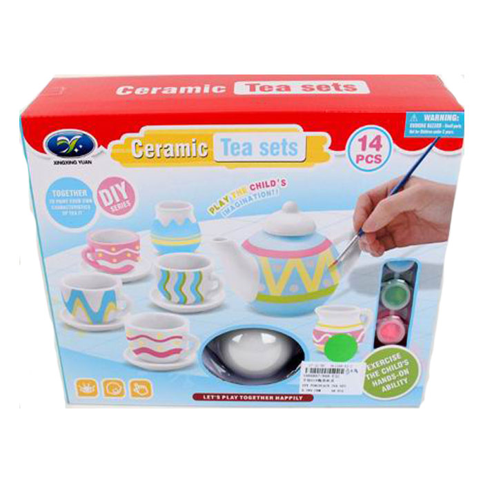 Ceramic tea set coloring game