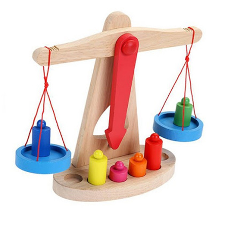 Wooden scale educational tool