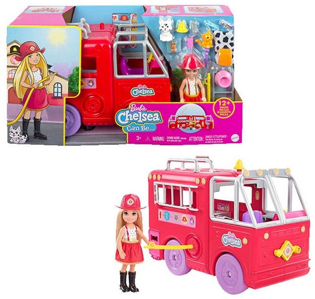 Barbie Chelsea fire truck playset