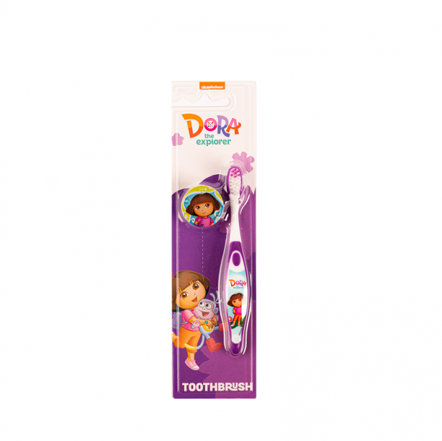 Dora toothbrush for children with a cover
