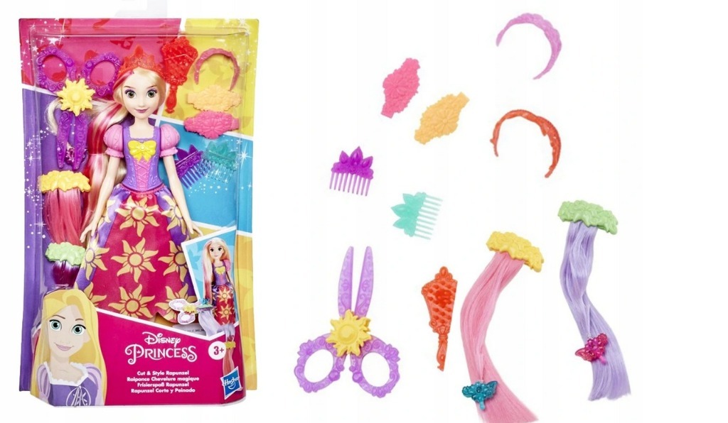 Disney Princess with Rapunzel hair accessories