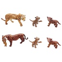A set of animal figures in the form of a tiger, 3 pieces