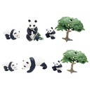 3-Piece Panda Figure Animal Set